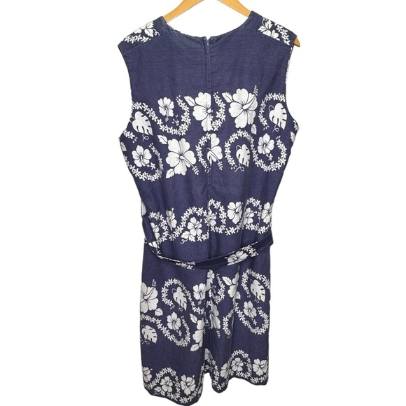 Vintage Pennington's 100% Cotton LIghtweight Floral Belted Dress Size X - Picture 2 of 12